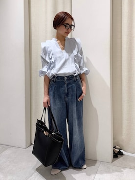 「AIM（エイム）のアイテム」を使った、のんさん（レディース・162cm）の春コーディネート