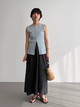 「BABYLONE（バビロン）のアイテム」を使った、のんさん（レディース・162cm）の夏コーディネート