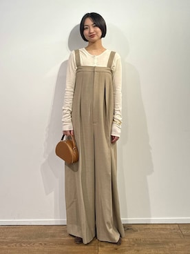 「アイテム（つなぎ/オールインワン）」を使った、のんさん（レディース・162cm）の夏コーディネート