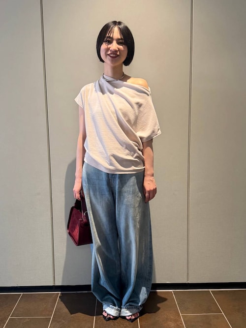 tシャツ 「洗濯可」ベロアニュアンスカットソー レディース 洗濯可】ベロアニュアンスカットソー（Tシャツ/カットソー