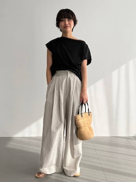 「BABYLONE（バビロン）のアイテム」を使った、のんさん（レディース・162cm）の夏コーディネート