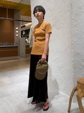 「MOHI（モヒ）のアイテム」を使った、のんさん（レディース・162cm）の夏コーディネート