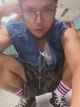 「INNATE（イネート）のアイテム」を使った、INNATERさん（メンズ・174cm）の夏コーディネート