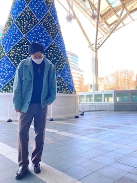 おようフグさん（メンズ・173cm）の冬コーディネート