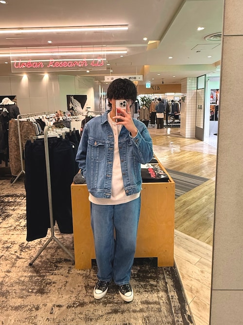 URBAN RESEARCHのアイテムを使った「デニムセットアップ」のメンズ人気