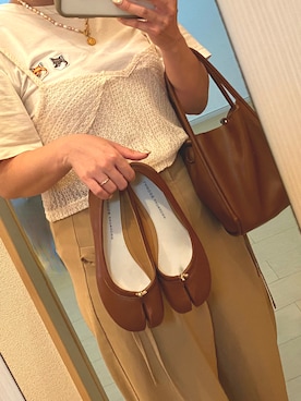 「アイテム（トップス）」を使った、𝘚𝘩𝘪𝘩𝘰 さん（レディース・145cm）の秋コーディネート