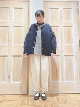 「Samansa Mos2（サマンサ モスモス）のアイテム（テーラードジャケット）」を使った、かわかみさん（レディース・161cm）の秋コーディネート
