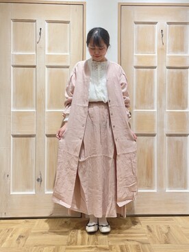 「ナチュラルスタイル」｜「アイテム（その他）」を使った、かわかみさん（レディース・161cm）の春コーディネート