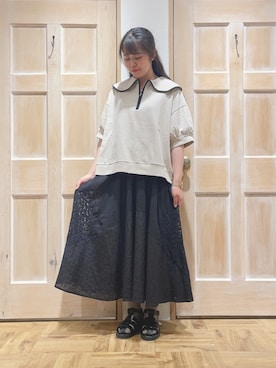 「配色」｜「アイテム（その他）」を使った、かわかみさん（レディース・161cm）の春コーディネート