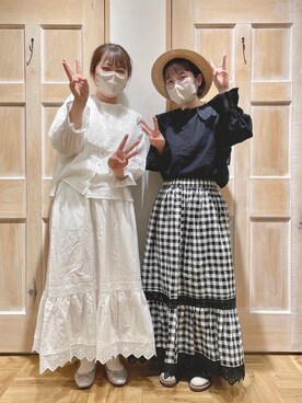「Samansa Mos2（サマンサ モスモス）のアイテム（その他）」を使った、かわかみさん（レディース・161cm）の春コーディネート