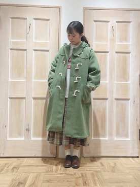 「Samansa Mos2（サマンサ モスモス）のアイテム（ダッフルコート）」を使った、かわかみさん（レディース・161cm）の秋コーディネート