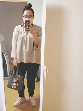 「SMILE LAND（スマイルランド）のアイテム」を使った、わいちゃん👾プラスサイズさん（レディース・164cm）の秋コーディネート
