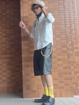 「Adoon plain（アドーンプレーン）のアイテム（パンツ）」を使った、shokichi012さん（メンズ・167cm）の秋コーディネート