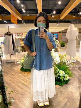 「通勤穿搭」｜「アイテム（トップス）」を使った、Ting  🇹🇼 さん（レディース・153cm）の夏コーディネート
