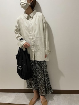 「A.P.C.（アーペーセー）のSAC SHOPPING REBOUND 20AC（トートバッグ）」を使った、takane さん（レディース・159cm）の秋コーディネート