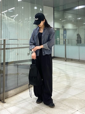 「アイテム（バックパック/リュック）」を使った、misaki☺︎さん（骨格ナチュラル・レディース・160cm）の夏コーディネート