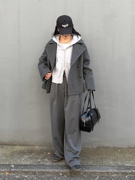 「アイテム（パーカー）」を使った、misaki☺︎さん（レディース・160cm）の秋コーディネート