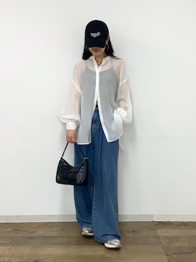 「秋」｜misaki☺︎さん（レディース・160cm）の夏コーディネート