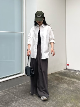 「刺繍」｜「アイテム（帽子）」を使った、misaki☺︎さん（レディース・160cm）の夏コーディネート