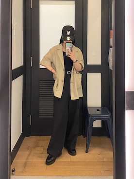 「アイテム（ベルト）」を使った、misaki☺︎さん（レディース・160cm）の夏コーディネート