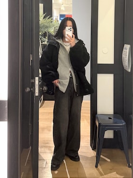 「アイテム（パーカー）」を使った、misaki☺︎さん（レディース・160cm）の秋コーディネート