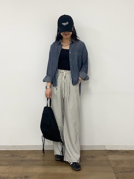 「アイテム（バックパック/リュック）」を使った、misaki☺︎さん（レディース・160cm）の夏コーディネート