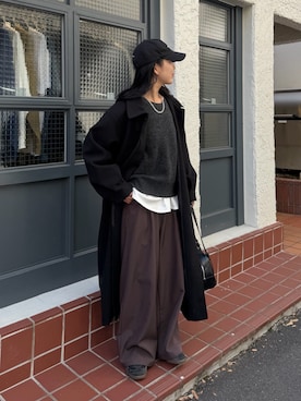 「アイテム（ボストンバッグ）」を使った、misaki☺︎さん（レディース・160cm）の秋コーディネート