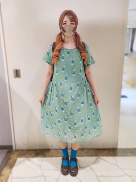 Bleu Bleuet ブルーブルーエ のワンピース ドレスを使った人気ファッションコーディネート Wear