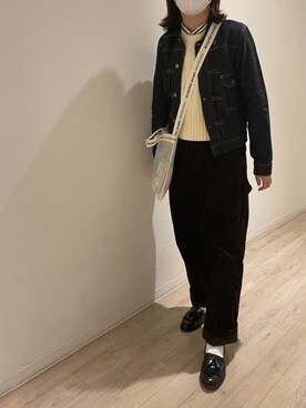 「LENO（リノ）のアイテム（デニムジャケット）」を使った、yuikoさん（レディース・156cm）の秋コーディネート