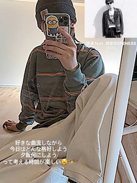 「スケボー」｜「アイテム（ニットキャップ/ビーニー）」を使った、hy126さん（レディース・166cm）の夏コーディネート