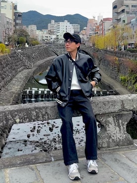 「韓国コーデ」｜「アイテム（ブルゾン）」を使った、창경さん（メンズ・173cm）の冬コーディネート