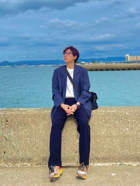 「Journal Standard TRISECT（トライセクト）のアイテム（ジャケット/アウター）」を使った、창경さん（メンズ・173cm）の春コーディネート