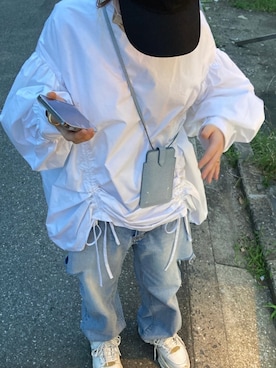 「PRADA（プラダ）のアイテム（キャップ）」を使った、emanasさん（レディース・157cm）の夏コーディネート