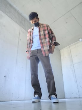 「Dickies（ディッキーズ）のアイテム（パンツ）」を使った、磨木師さん（メンズ・176cm）の春コーディネート