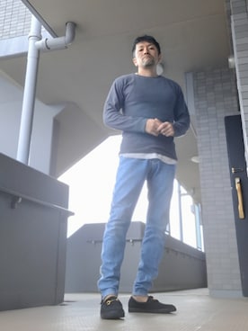 「AVIREX（アヴィレックス）のアイテム」を使った、磨木師さん（メンズ・176cm・40代）の秋コーディネート