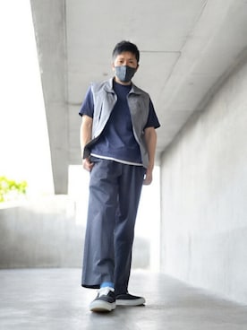 「DOCKERS（ドッカーズ）のアイテム」を使った、磨木師さん（メンズ・176cm）の春コーディネート