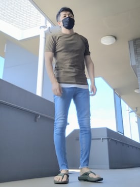 「アイテム（シューズ）」を使った、磨木師さん（メンズ・176cm・40代）の夏コーディネート