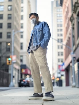 「Dickies（ディッキーズ）のアイテム」を使った、磨木師さん（メンズ・176cm）の冬コーディネート