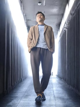 「BEAMS（ビームス）のアイテム」を使った、磨木師さん（メンズ・176cm）の夏コーディネート