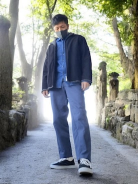 「KURO(クロ)のアイテム」を使った、磨木師さん(メンズ・176cm)の冬コーディネート