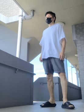 「ハーフパンツ」｜磨木師さん（メンズ・176cm）の夏コーディネート