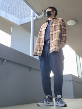 「アイテム（シャツ/ブラウス）」を使った、磨木師さん（メンズ・176cm・40代）の秋コーディネート