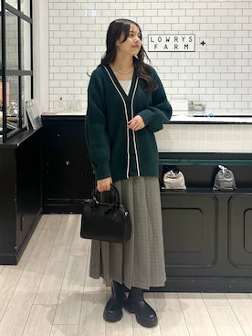 「アイテム（チョーカー）」を使った、こはるさん（レディース・167cm）の冬コーディネート