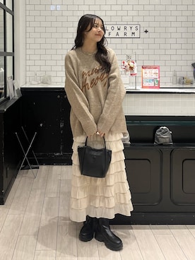 「アイテム（チョーカー）」を使った、こはるさん（レディース・167cm・20代）の秋コーディネート