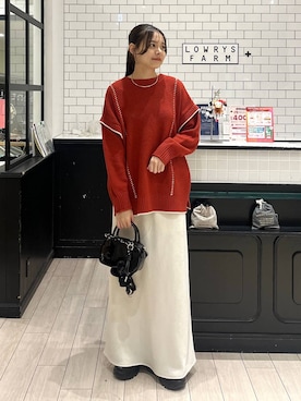 「アイテム（チョーカー）」を使った、こはるさん（レディース・167cm・20代）の秋コーディネート