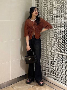 「LOWRYS FARM（ローリーズファーム）のアイテム（タンクトップ）」を使った、こはるさん（レディース・167cm）の秋コーディネート