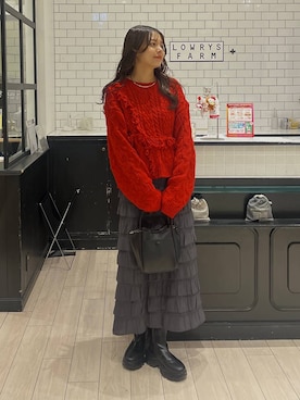 「アイテム（チョーカー）」を使った、こはるさん（レディース・167cm・20代）の冬コーディネート