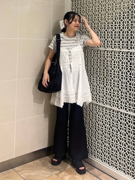 「アイテム（チョーカー）」を使った、こはるさん（レディース・167cm・20代）の夏コーディネート
