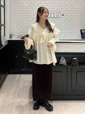 「アイテム（チョーカー）」を使った、こはるさん（レディース・167cm・20代）の秋コーディネート