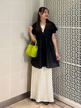 「アイテム（タンクトップ）」を使った、こはるさん（レディース・167cm）の秋コーディネート